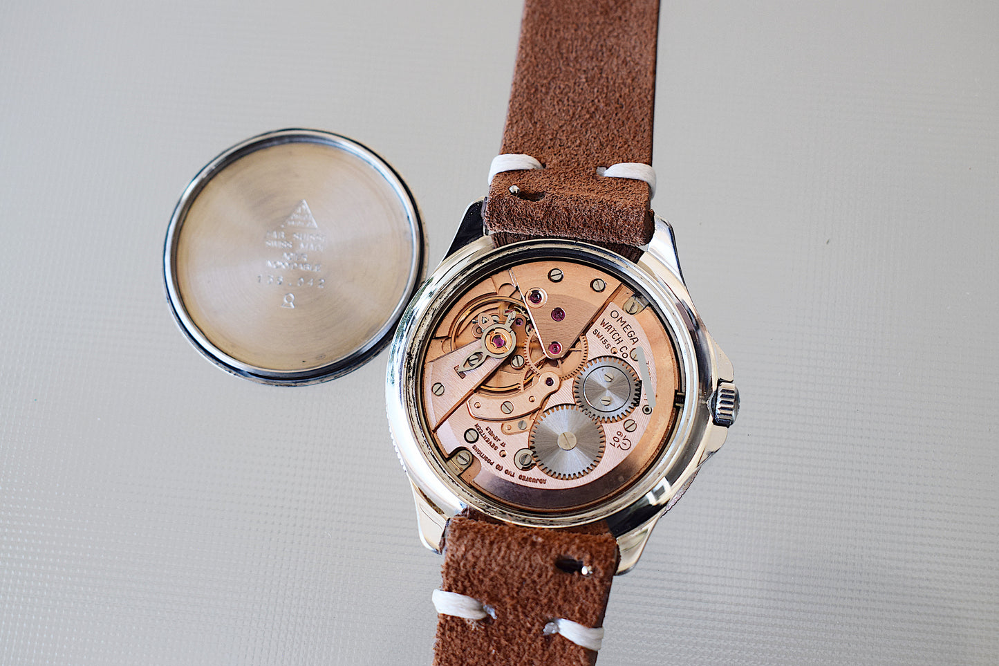 Watch without case back and internal movement