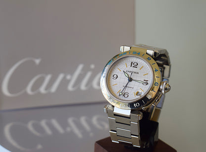 Cartier Pasha GMT, con garantía