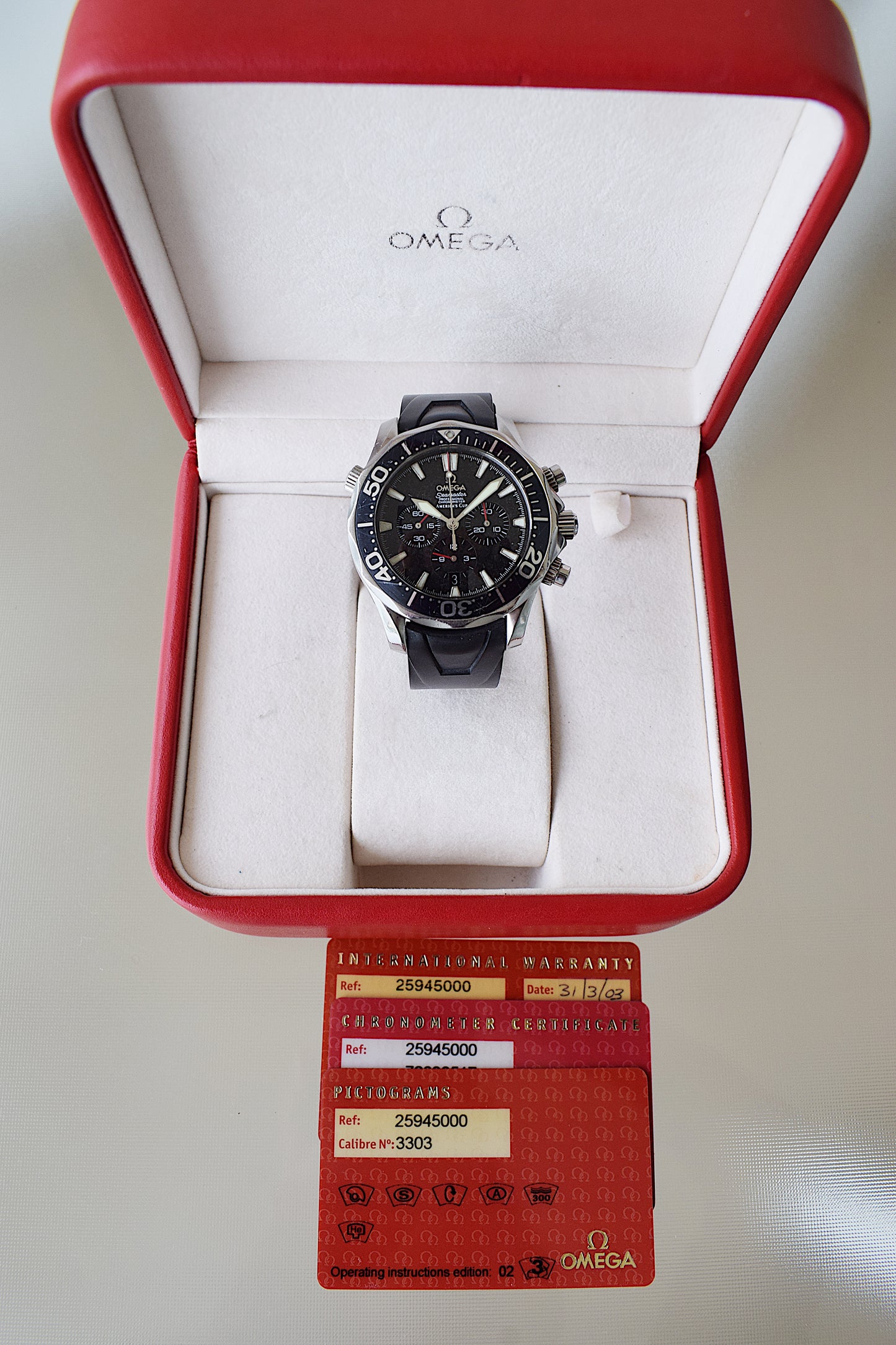 Omega Seamaster Professional America's Cup Chronograph, full set