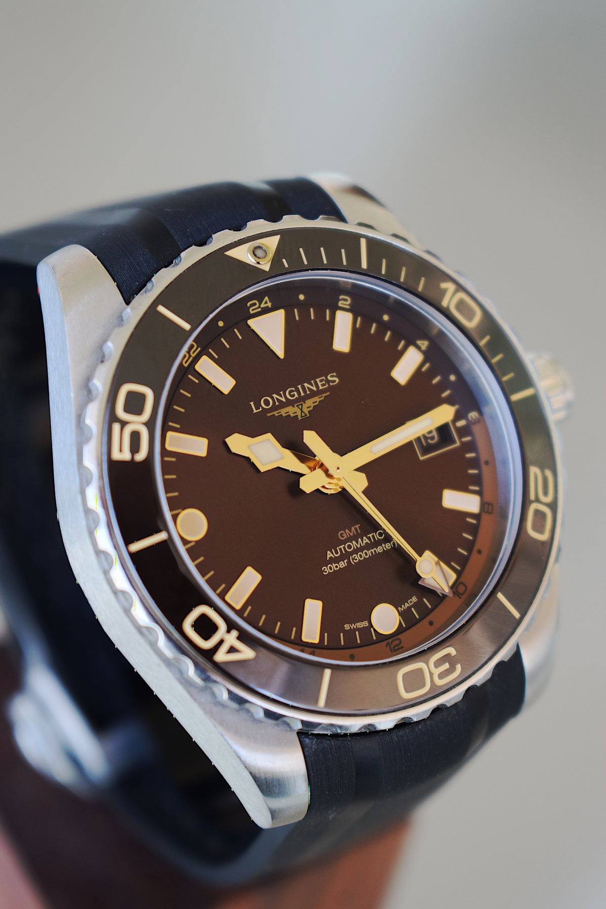 Longines Hydroconquest Gmt, Brown Dial, Full Set