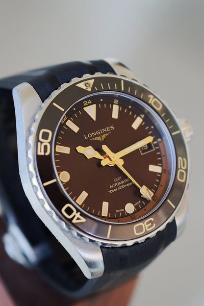 Longines Hydroconquest Gmt, Brown Dial, Full Set