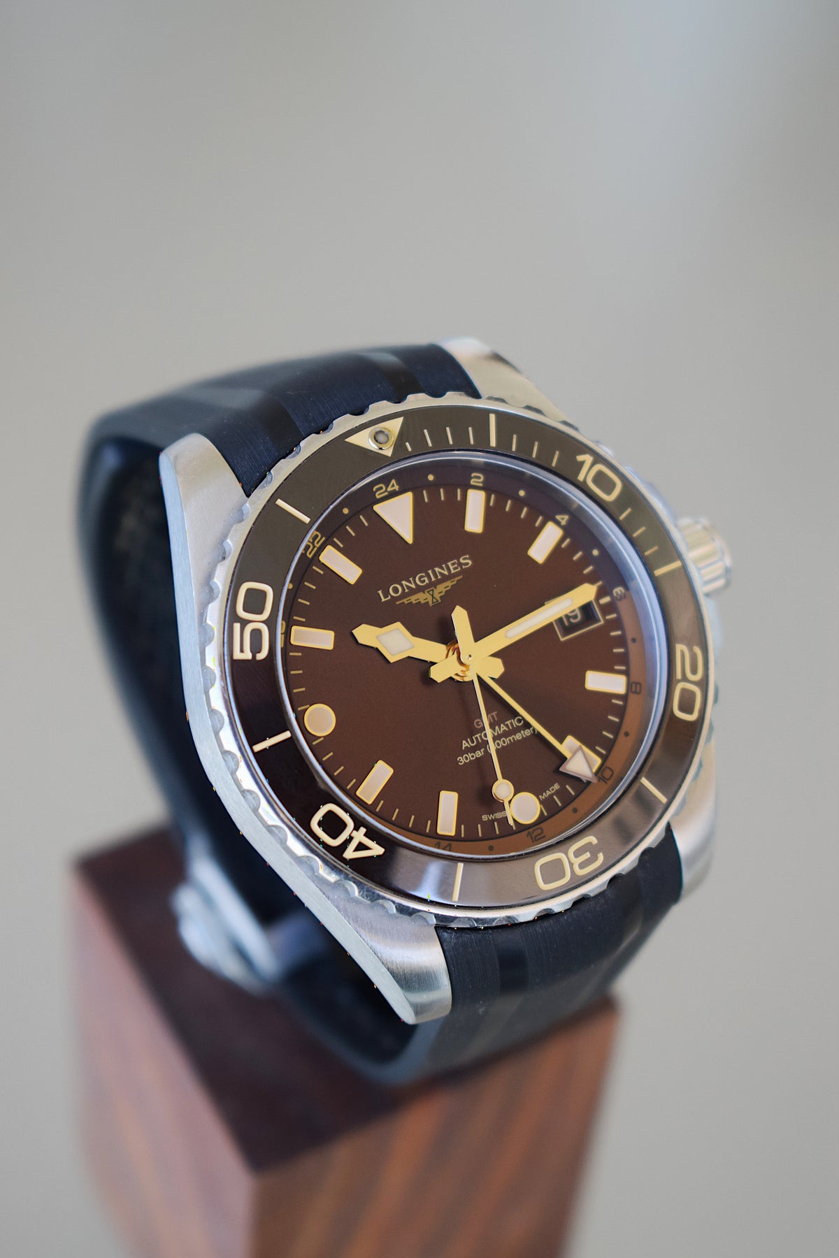 Longines Hydroconquest Gmt, Brown Dial, Full Set