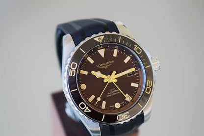 Longines Hydroconquest Gmt, Brown Dial, Full Set