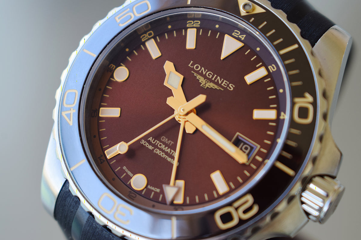 Longines Hydroconquest Gmt, Brown Dial, Full Set