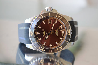 Longines Hydroconquest Gmt, Brown Dial, Full Set