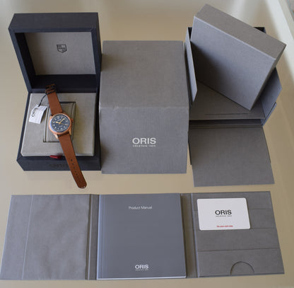 Oris Big Brown Pointer Date, Full Set, Nuevo