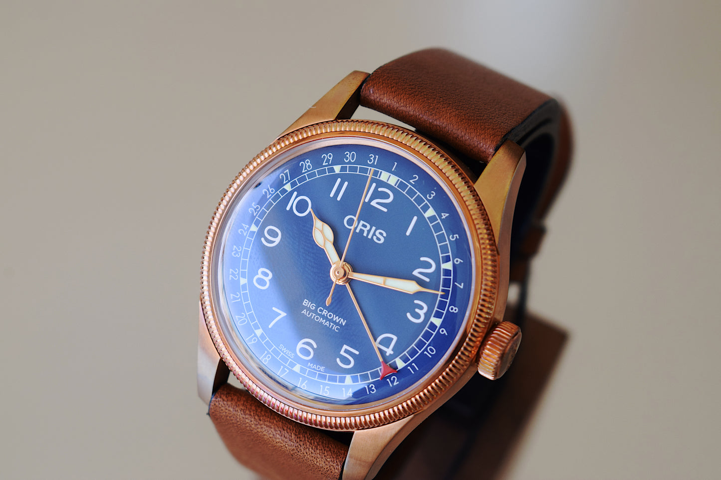 Oris Big Brown Pointer Date, Full Set, Nuevo