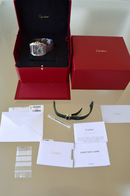 Cartier Santos WSSA0062 Green, Full Set
