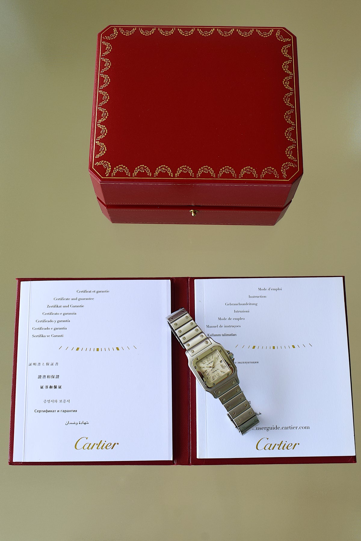 Cartier Santos 2319 Millennium dial, Full set
