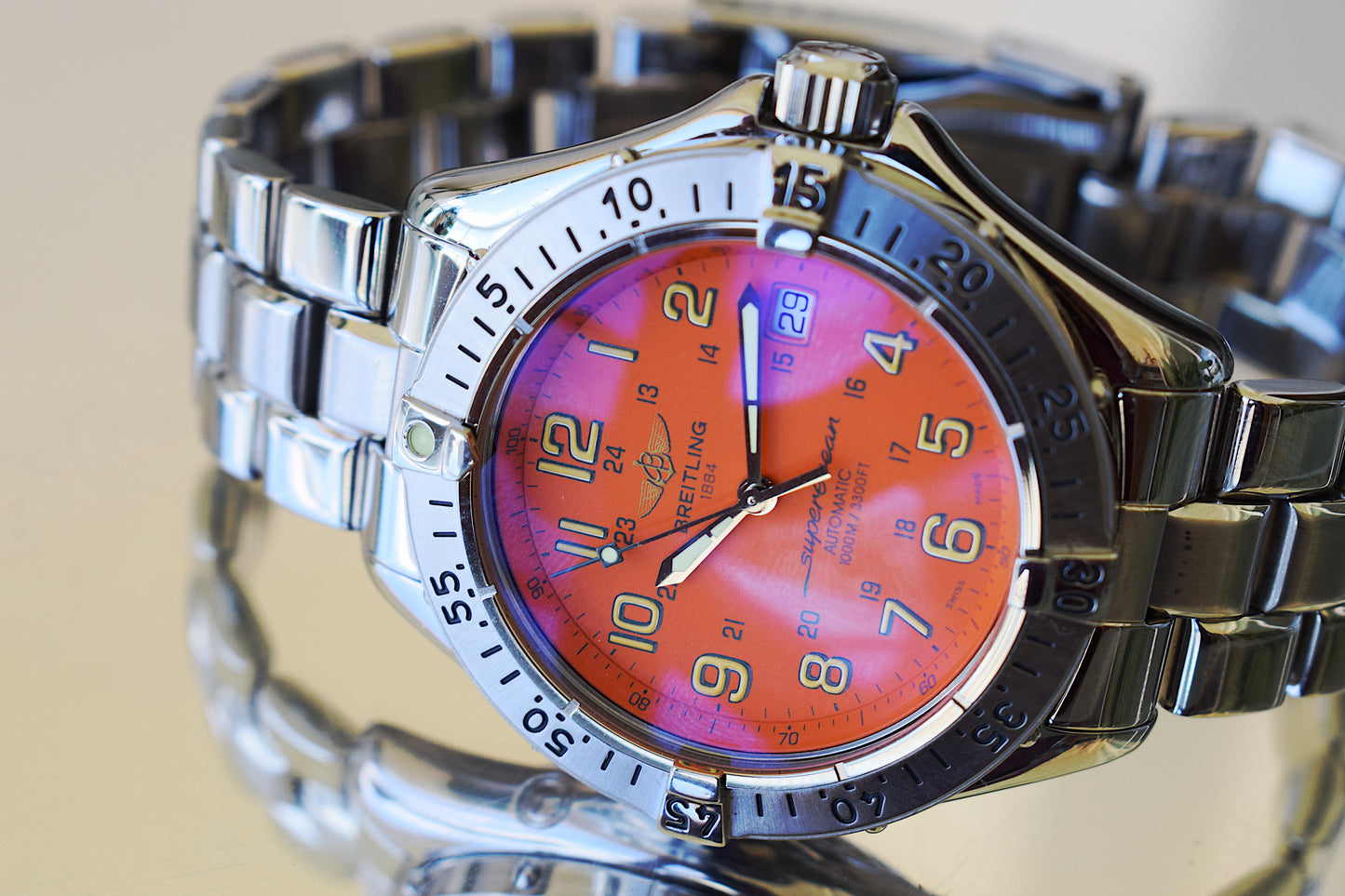 Breitling Superocean 1000 mt Automatic  Orange