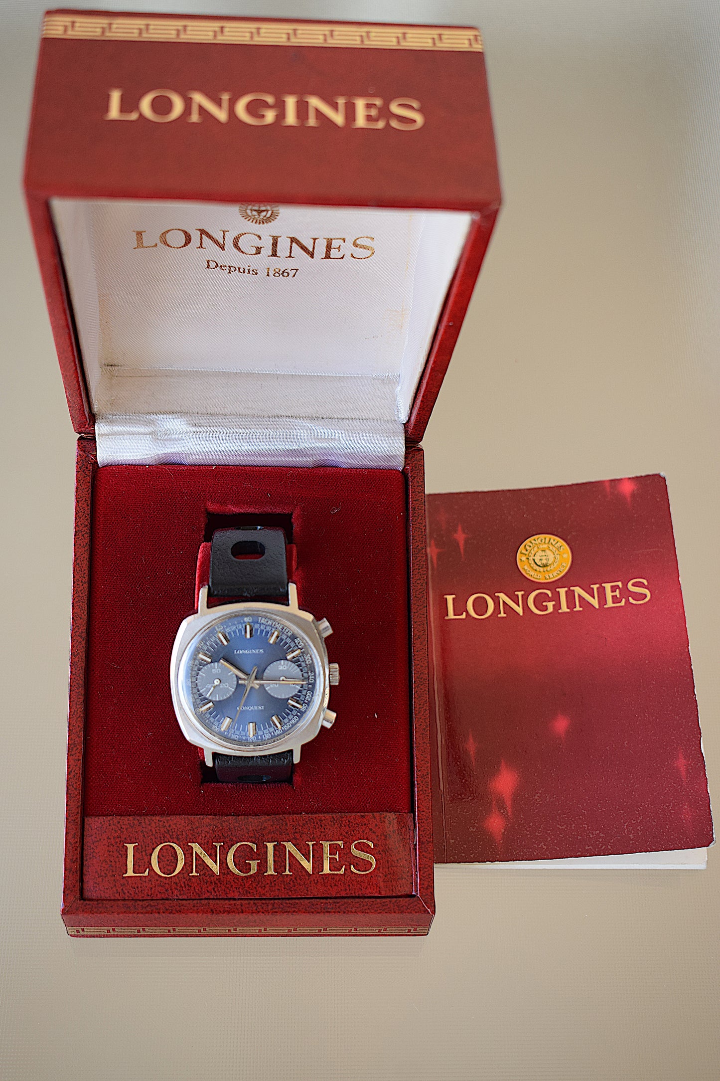 Longines Conquest Flyback 1543-1, con caja y garantía