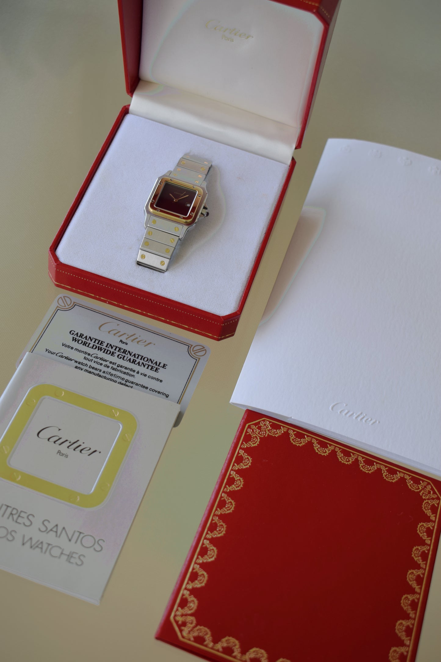 Cartier Santos 2961 Burgundy