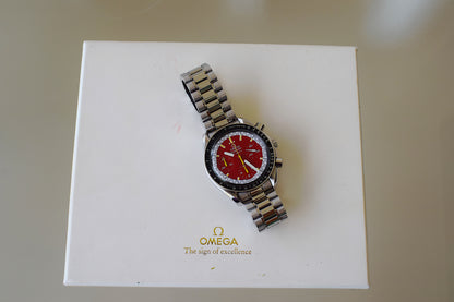 Omega Speedmaster Michael Schumacher edición roja, set completo