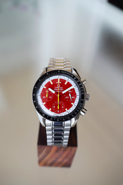 Omega Speedmaster Michael Schumacher edición roja, set completo