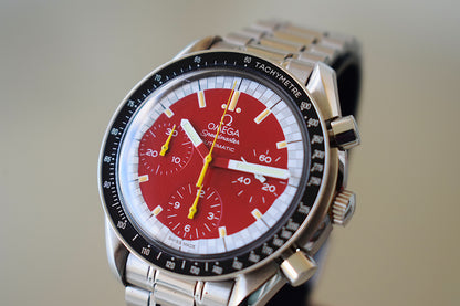 Omega Speedmaster Michael Schumacher edición roja, set completo