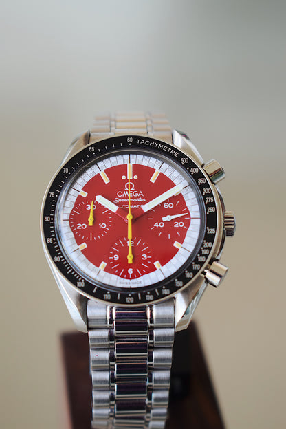 Omega Speedmaster Michael Schumacher edición roja, set completo