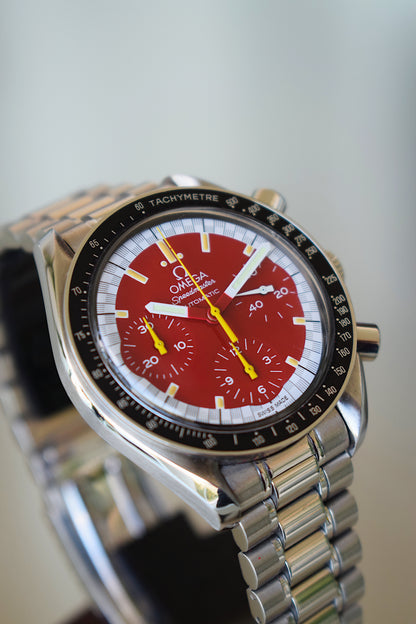 Omega Speedmaster Michael Schumacher edición roja, set completo