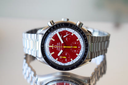 Omega Speedmaster Michael Schumacher edición roja, set completo