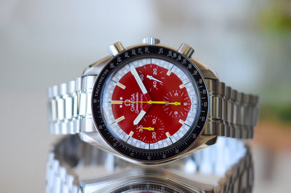 Omega Speedmaster Michael Schumacher edición roja, set completo