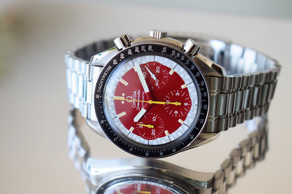 Omega Speedmaster Michael Schumacher edición roja, set completo