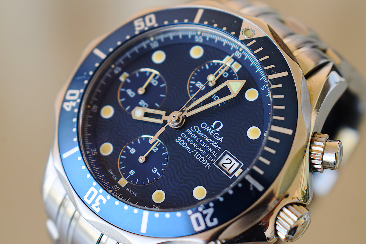 Omega Seamaster Chronograph Professional 300, con caja
